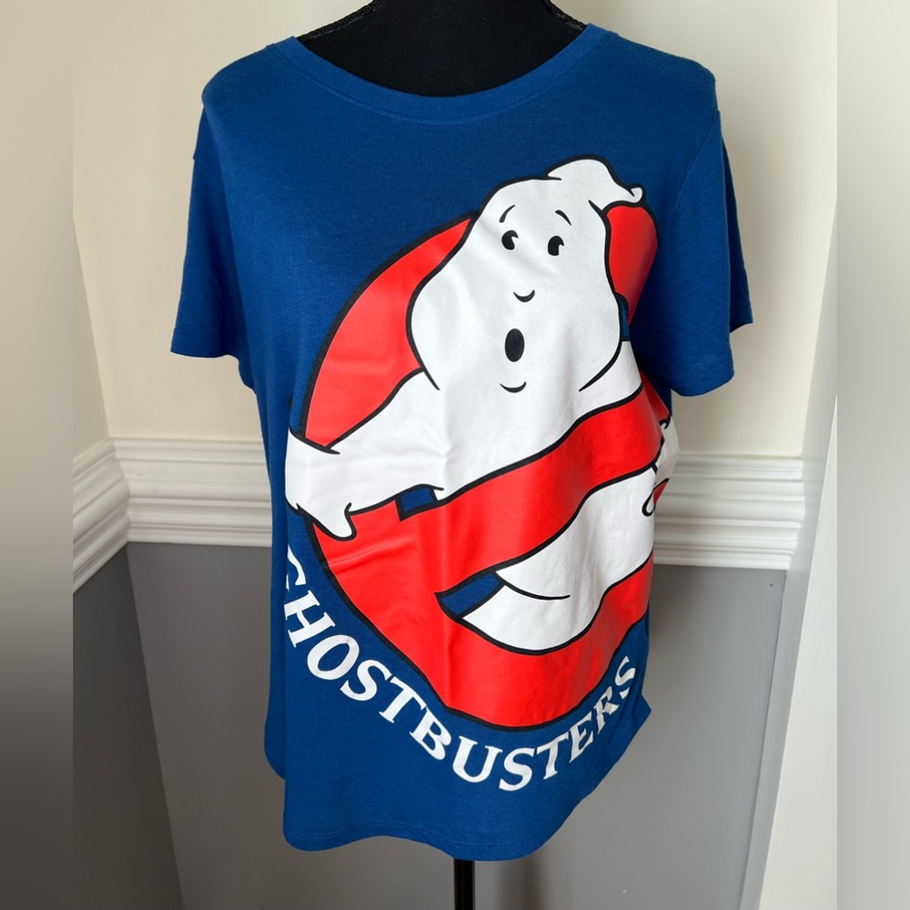 GHOSTBUSTERS womens T-shirt XXL Blue
